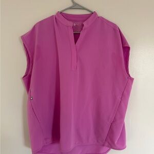 FIGS Sleeveless Tunic Top - Bright Pink